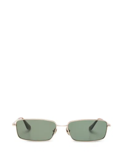 Gigi Studios Livian Rectangle-frame Sunglasses In Gold
