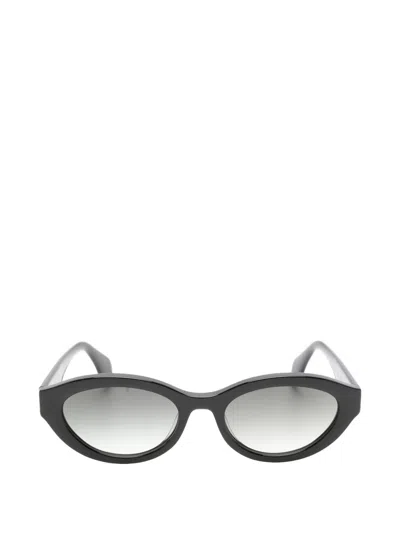 Gigi Studios Mila 椭圆形框太阳眼镜 In Black