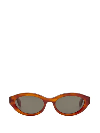 Gigi Studios Mila Oval-frame Sunglasses In Gray