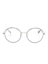 Gigi Studios Perla Round-frame Glasses In Gold