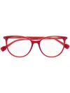 Gigi Studios Brille Mit Rundem Gestell In Red