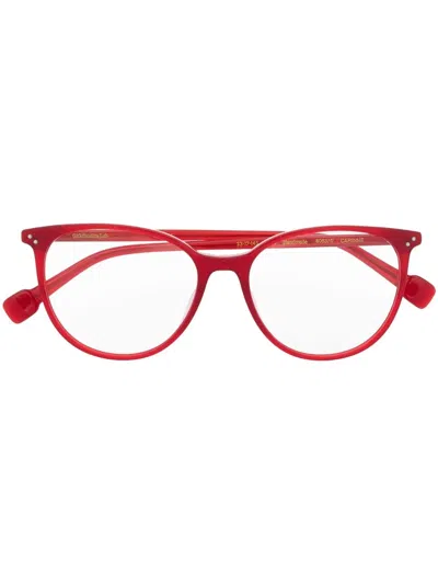 Gigi Studios Brille Mit Rundem Gestell In Red