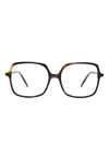 Gigi Studios Sylvia Square-frame Glasses In Black