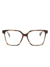 Gigi Studios Tender Brille Mit Eckigem Gestell In Braun