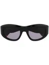 Gigi Studios Tinted Lenses Sculpted Sunglasses In Black
