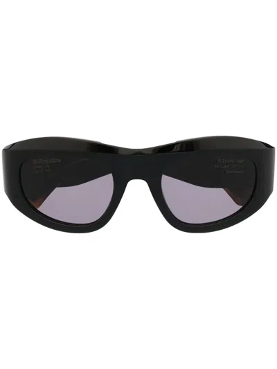 Gigi Studios Tinted Lenses Sculpted Sunglasses In Black