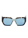 Gigi Studios Tortoiseshell Geometric Sunglasses