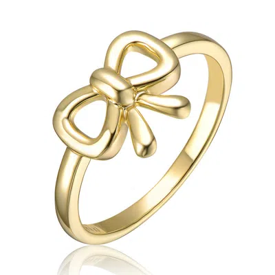 Gigigirl 14k Gold Plated Bow Design Ring For Teens