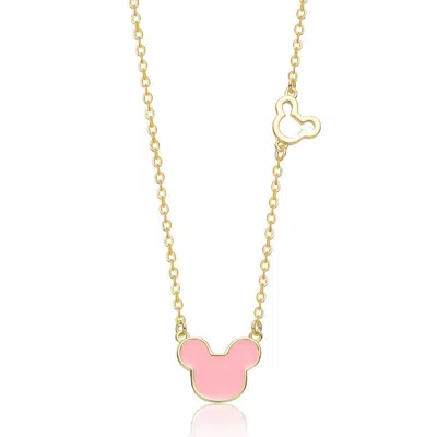 Gigigirl 14k Gold Plated With Mickey Mouse Design Necklace For Kids
