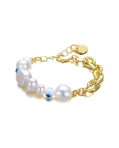 Gigigirl 14k Plated Cz Beaded Bracelet In Gold