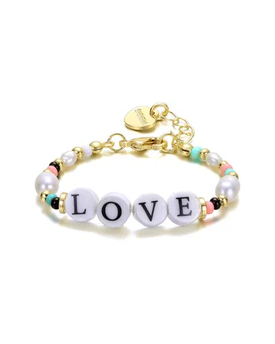 Gigigirl 14k Plated Cz Beaded Bracelet In Gold