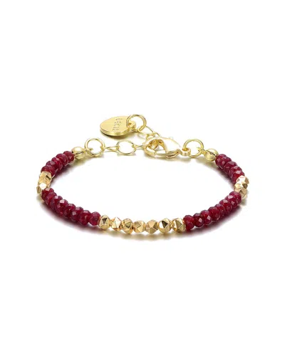 Gigigirl 14k Plated Cz Beaded Bracelet In Gold