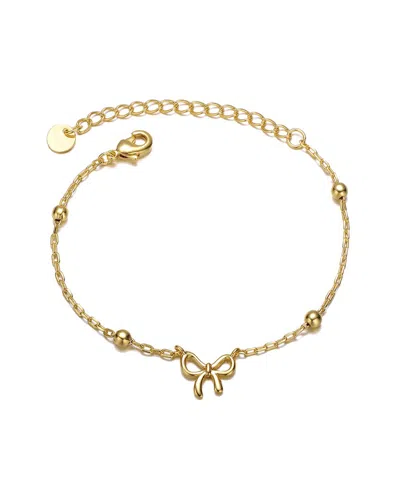 Gigigirl 14k Plated Cz Charm Bracelet In Gold