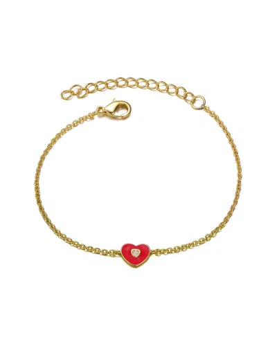 Gigigirl 14k Plated Cz Charm Bracelet In Gold