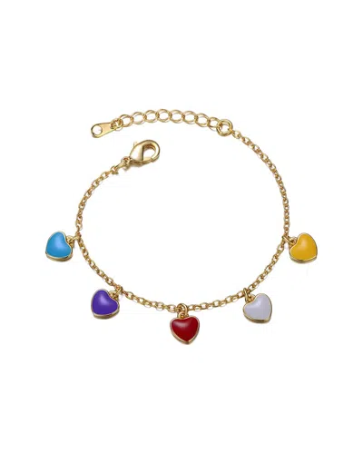 Gigigirl Kids'  14k Plated Cz Charm Bracelet In Gold