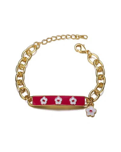 Gigigirl 14k Plated Cz Charm Bracelet In Gold