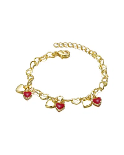 Gigigirl 14k Plated Cz Charm Bracelet In Gold