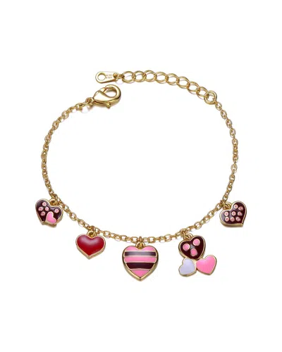 Gigigirl 14k Plated Cz Charm Bracelet In Gold
