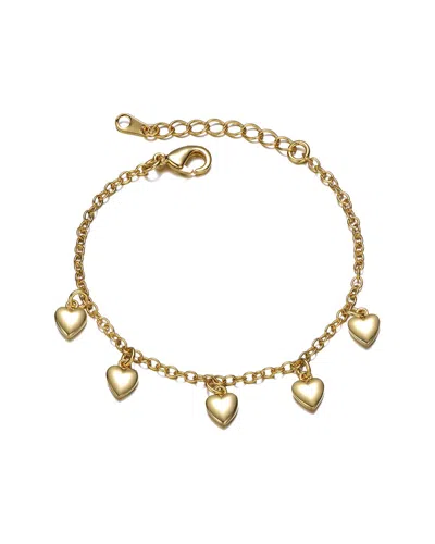 Gigigirl 14k Plated Cz Charm Bracelet In Gold