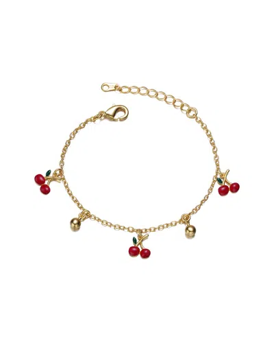 Gigigirl 14k Plated Cz Charm Bracelet In Gold