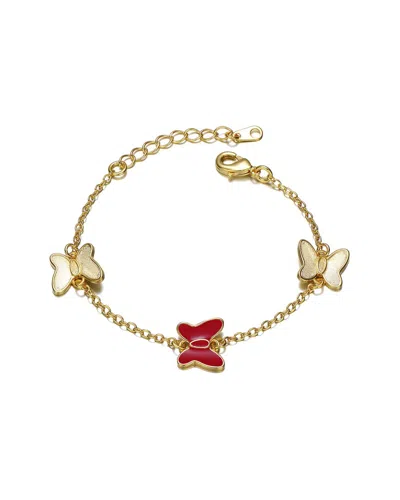 Gigigirl 14k Plated Cz Charm Bracelet In Gold