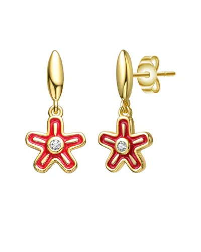 Gigigirl 14k Plated Cz Dangle Earrings In Gold