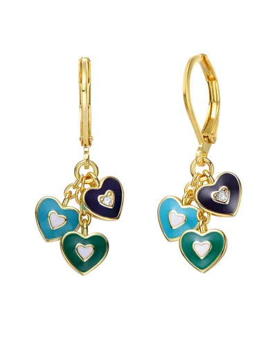 Gigigirl 14k Plated Cz Dangle Earrings In Gold