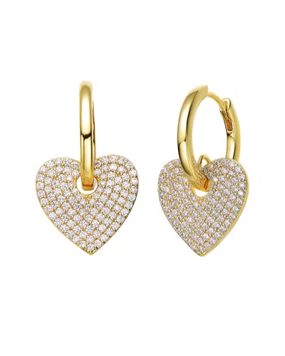 Gigigirl 14k Plated Cz Hoops In Gold