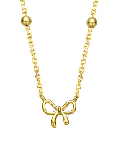 Gigigirl 14k Plated Cz Pendant Necklace In Gold