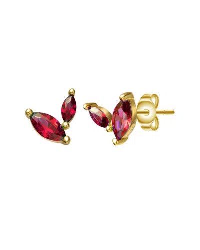 Gigigirl 14k Plated Cz Studs In Gold