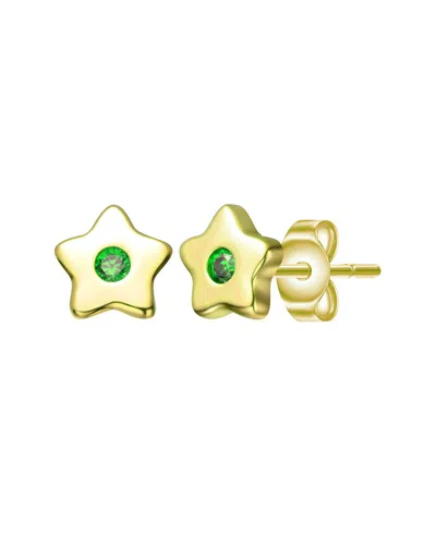 Gigigirl 14k Plated Cz Studs In Gold