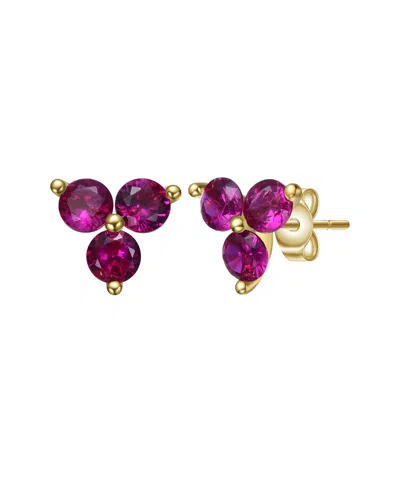 Gigigirl 14k Plated Cz Studs In Gold