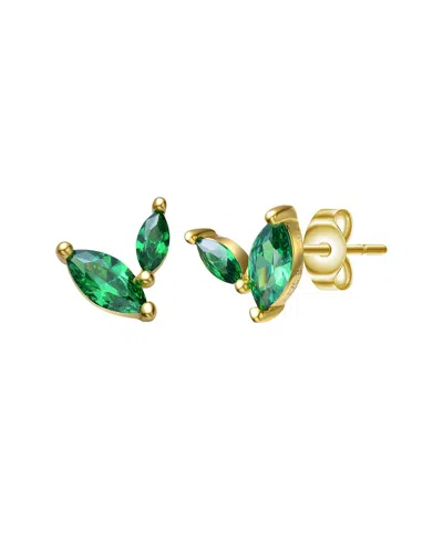 Gigigirl 14k Plated Cz Studs In Gold