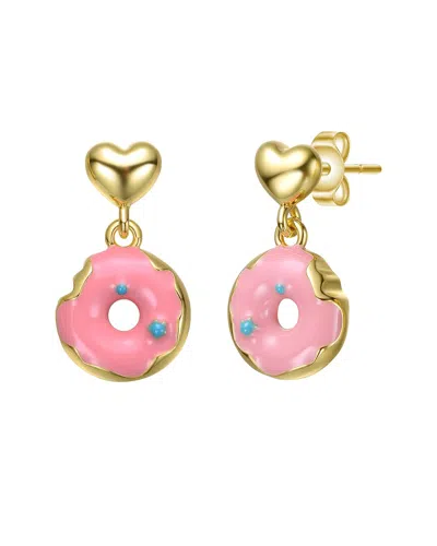Gigigirl 14k-plated Heart & Donut Earrings In Multi