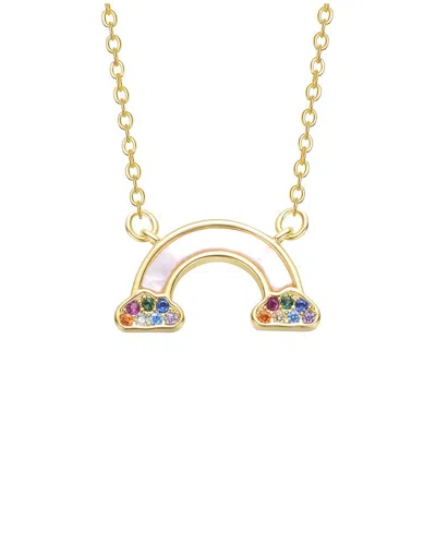 Gigigirl Kids'  14k-plated Mother-of-pearl Ranbow Necklace In Multi