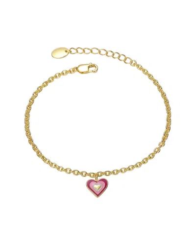 Gigigirl 14k-plated Sterling Silver Heart Bracelet In Multi