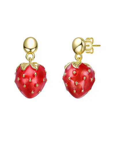 Gigigirl 14k-plated Strawberry Earrings In Multi
