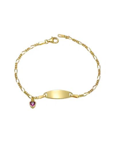 Gigigirl Chic Heart Charm Id Bracelet In Multi