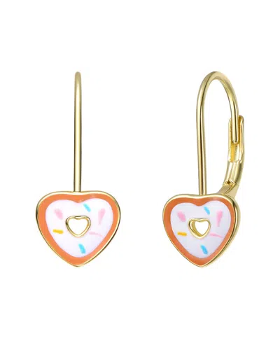 Gigigirl Dainty Toddler/kids Sterling Silver Heart Earrings In Multi