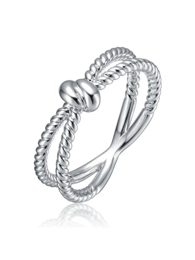 Gigigirl Kids' Eternal Knot Infinity Ring With Clear Cubic Zirconia In Transparent