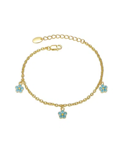 Gigigirl Kids 14k-plated Sterling Silver Flower Bracelet In Multi