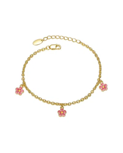 Gigigirl Kids 14k-plated Sterling Silver Flower Bracelet In Multi