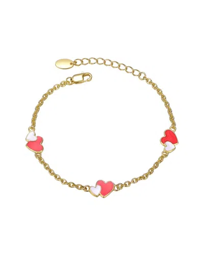 Gigigirl Kids 14k-plated Sterling Silver Heart Bracelet In Multi
