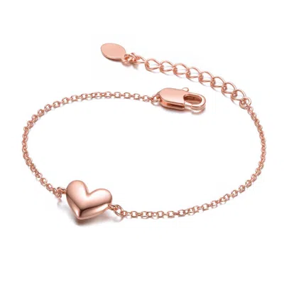 Gigigirl Minimalist Heart Charm Extended Chain Bracelet For Toddlers/kids In Gold