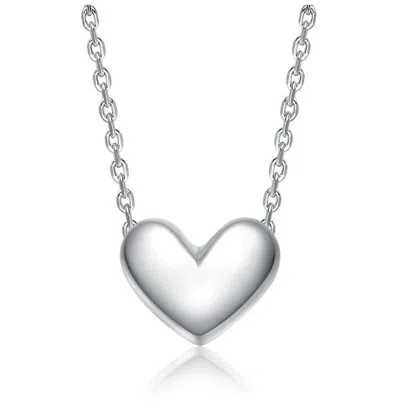 Gigigirl Minimalist Heart Pendant Necklace For Kids In Silver