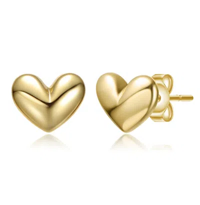 Gigigirl Minimalist Heart Stud Earrings For Kids/teens In Black