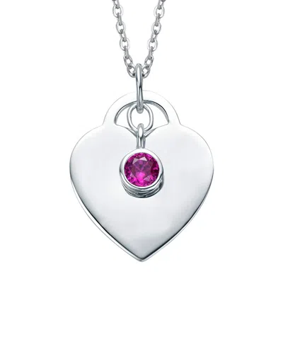 Gigigirl Modern Cz Heart Pendant Necklace In Metallic