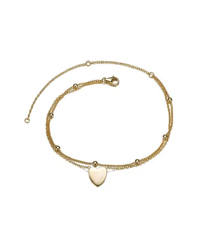 Gigigirl Silver Cz Charm Anklet In Gold