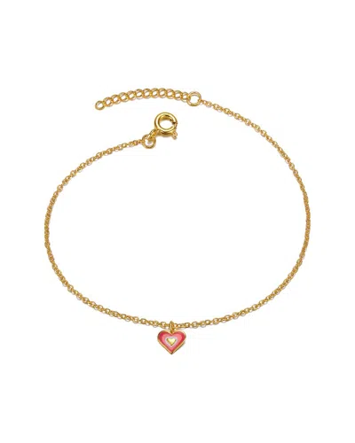Gigigirl Silver Cz Charm Bracelet In Gold