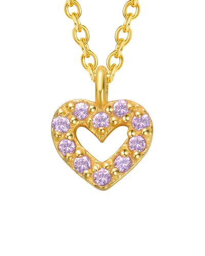 Gigigirl Silver Cz Pendant In Gold